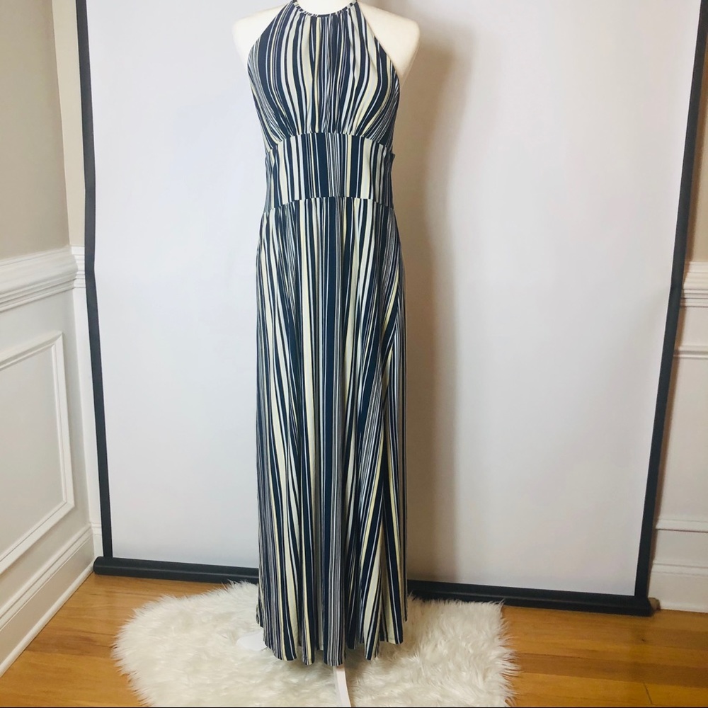 Max & Cleo Stripe Hater Maxi Dress- size Medium